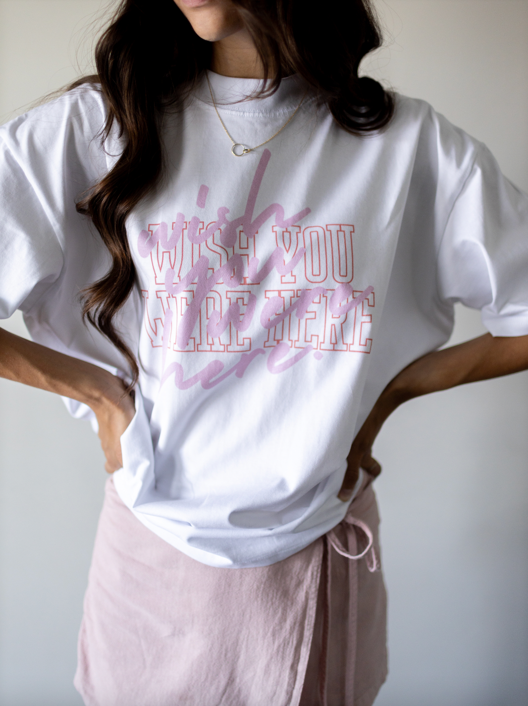 Oversized Wish You Were Here WHITE T-shirt