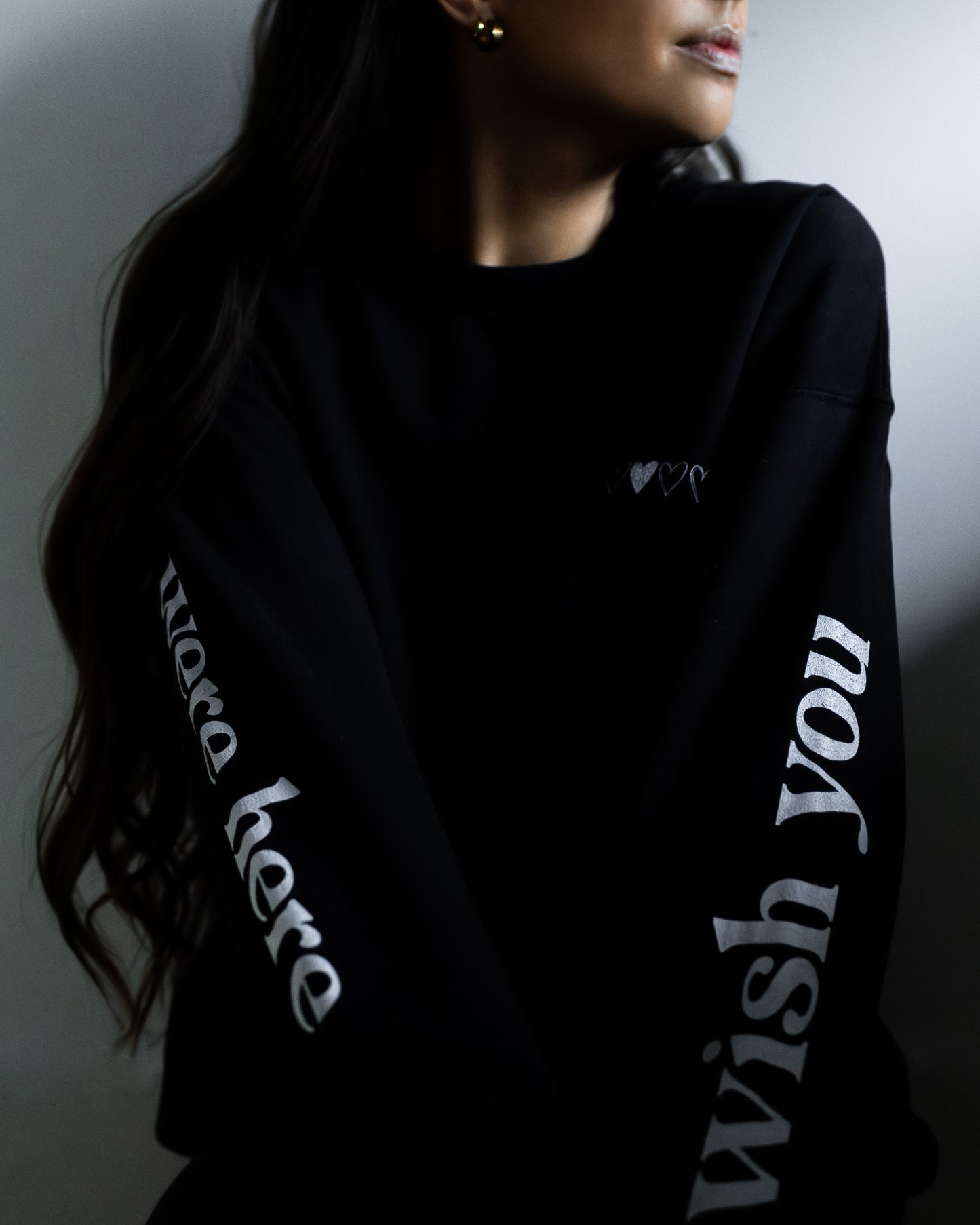 Wish You Were Here BLACK Crewneck