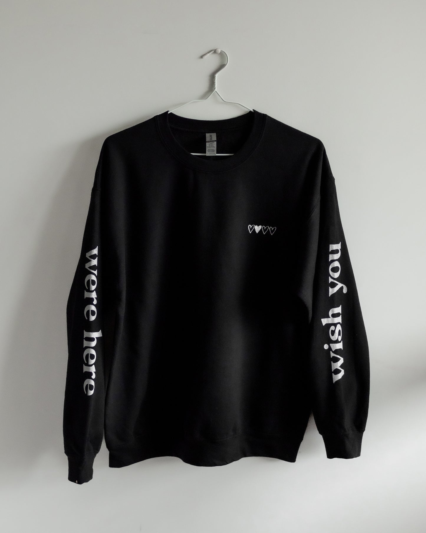 Wish You Were Here BLACK Crewneck