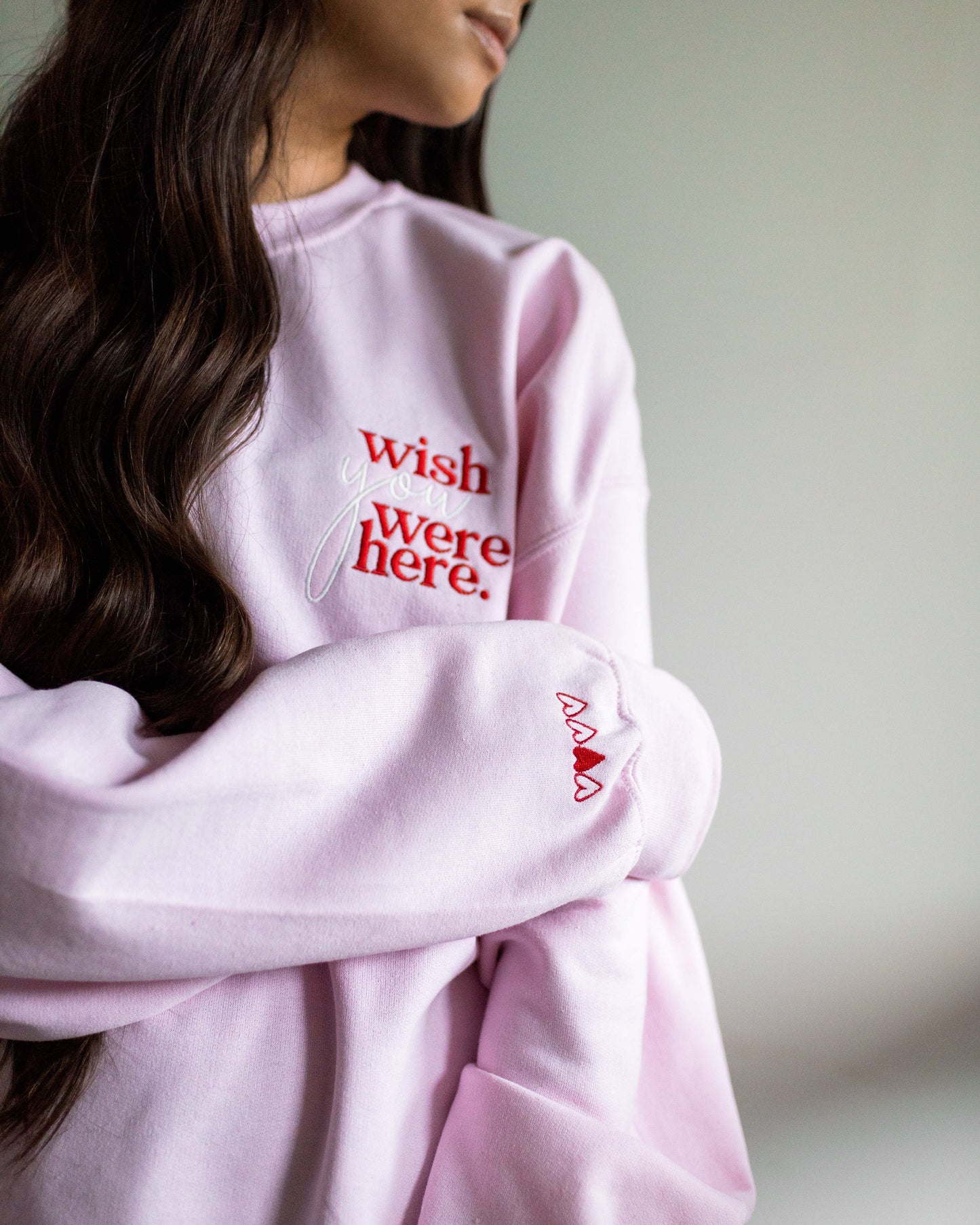 Wish You Were Here PINK Crewneck