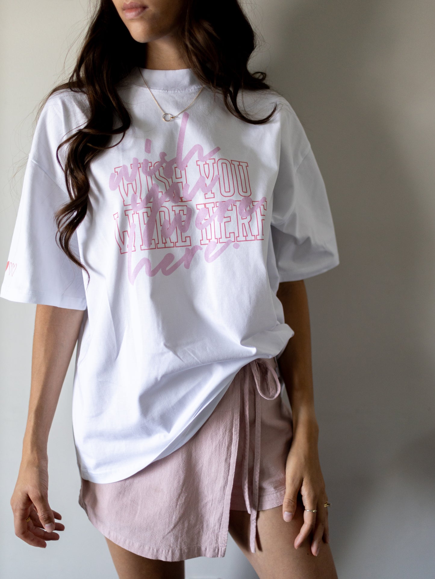 Oversized Wish You Were Here WHITE T-shirt