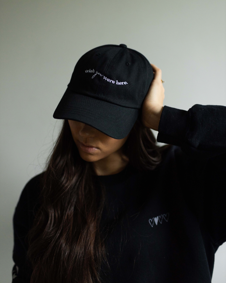 UNISEX -Wish You Were Here BLACK Cap